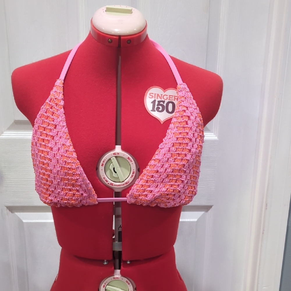 Wild Fable Pink and Orange Knit Bra Top